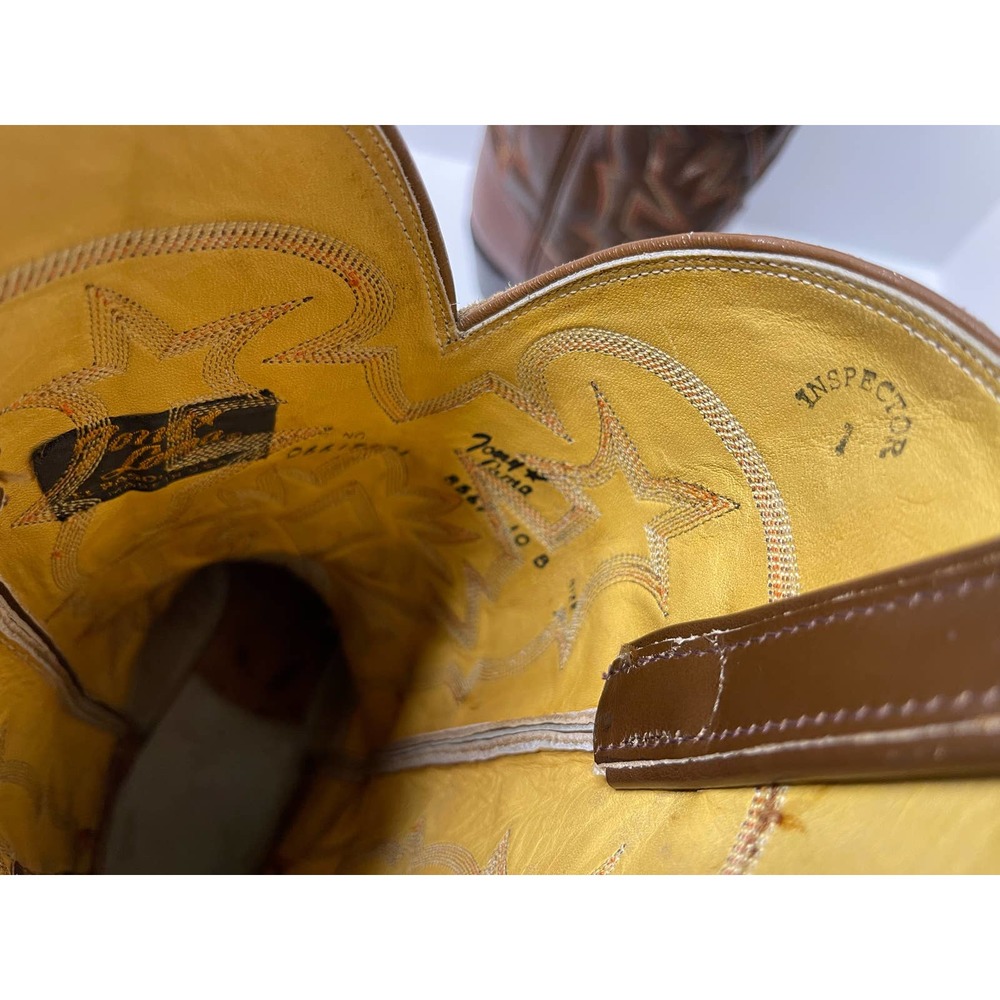 Tony Lama 8567 Authentic Lizard Skin Boots Men's 10B/7 Pre-owned